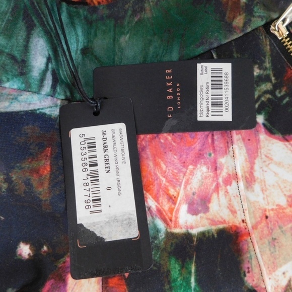NWT!! TED BAKER Olivie Floral Tapered Pants Knit Stretch Chic Abstract 0 US 2 - Picture 15 of 16